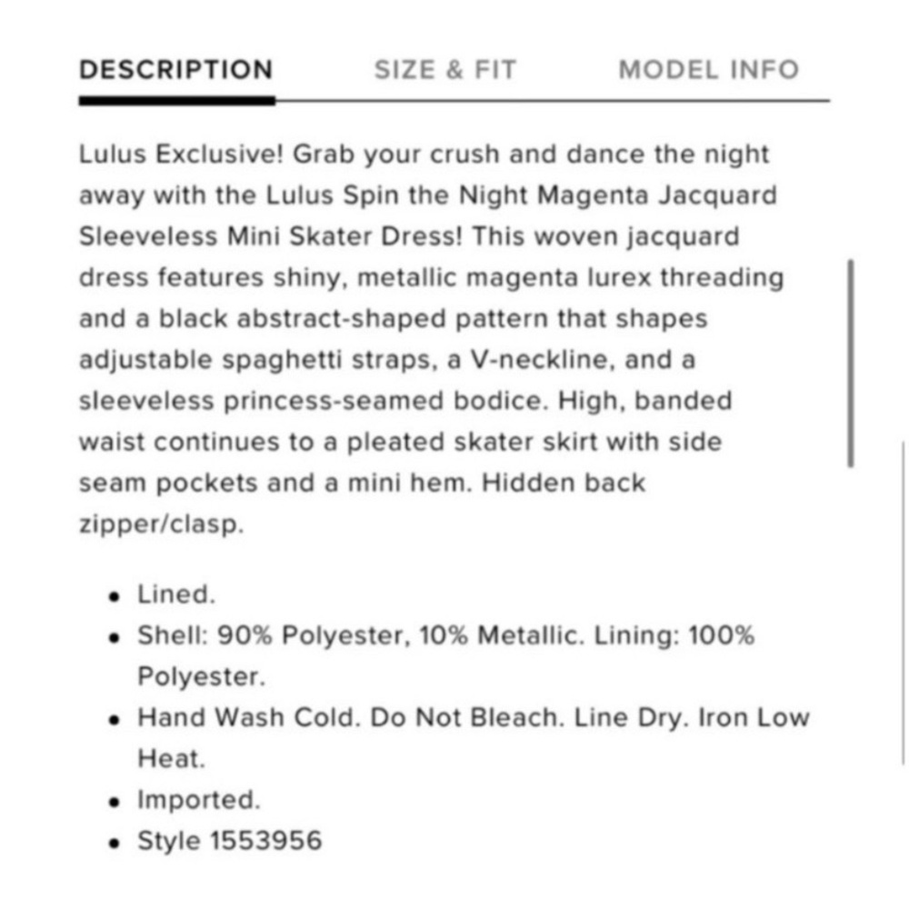LULUS Magenta Metallic Mini Dress - Picture 5 of 9
